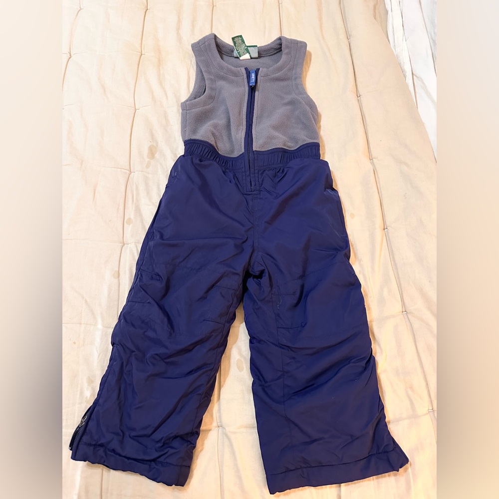 L.L. Bean Navy and Gray Kids Overalls